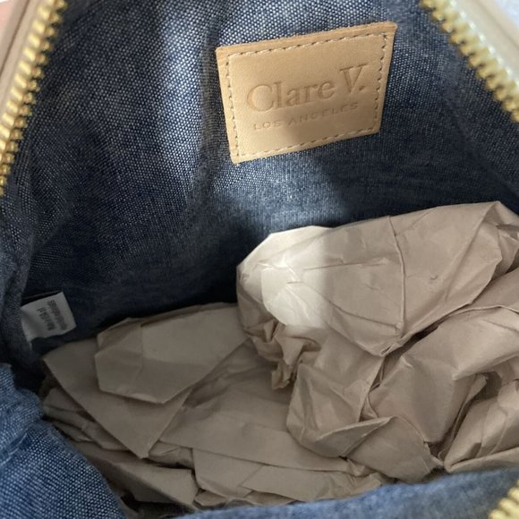 Clare V Checkered Leather Circle Clutch - Picture 5 of 6